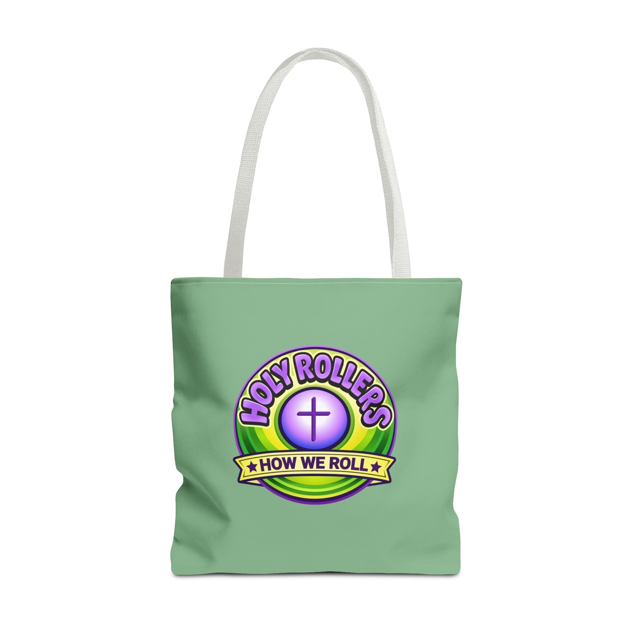 Holy Rollers Christian apparel: Christian Tote Bag — "Rolling in His Promises" / Holy Rollers Design