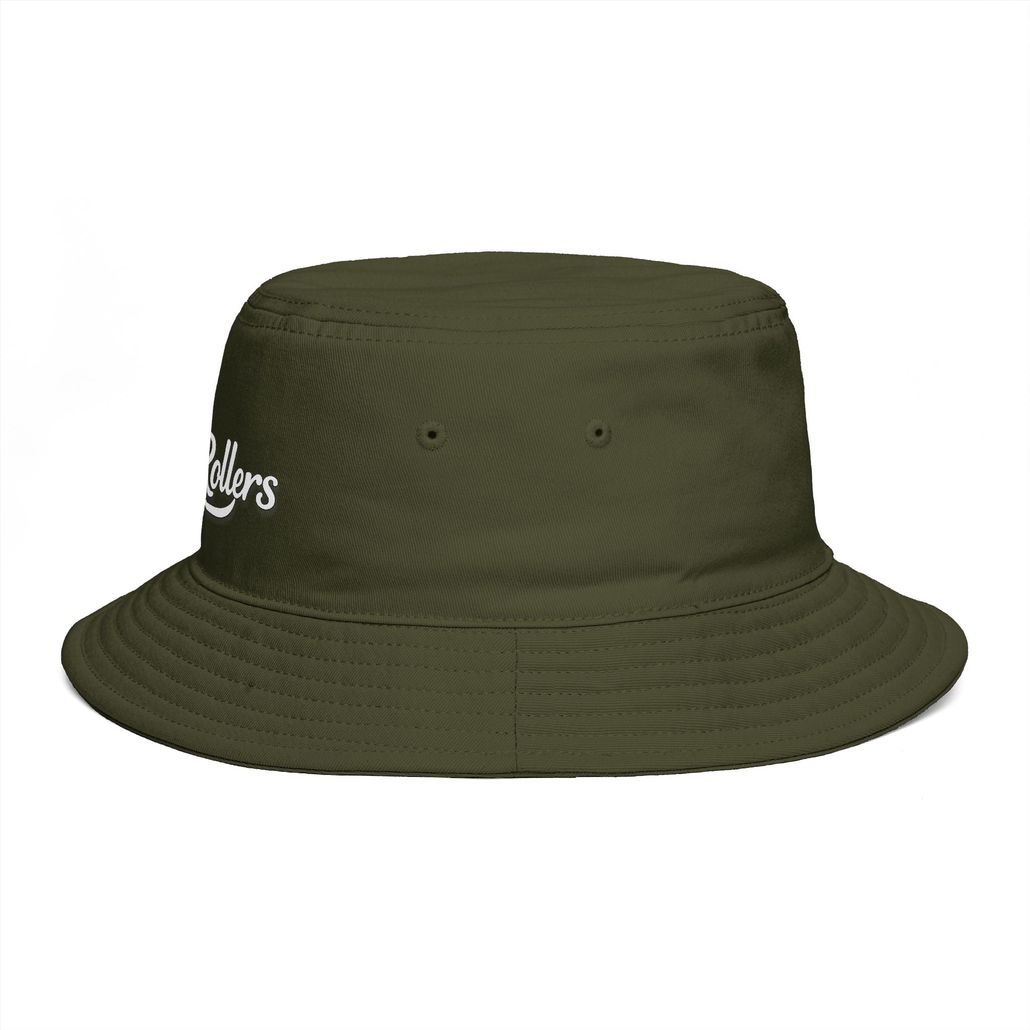 Holy Rollers Christian apparel: Holy Rollers Embroidered Bucket Hat — Brown Casual Faith-Inspired Sun Hat