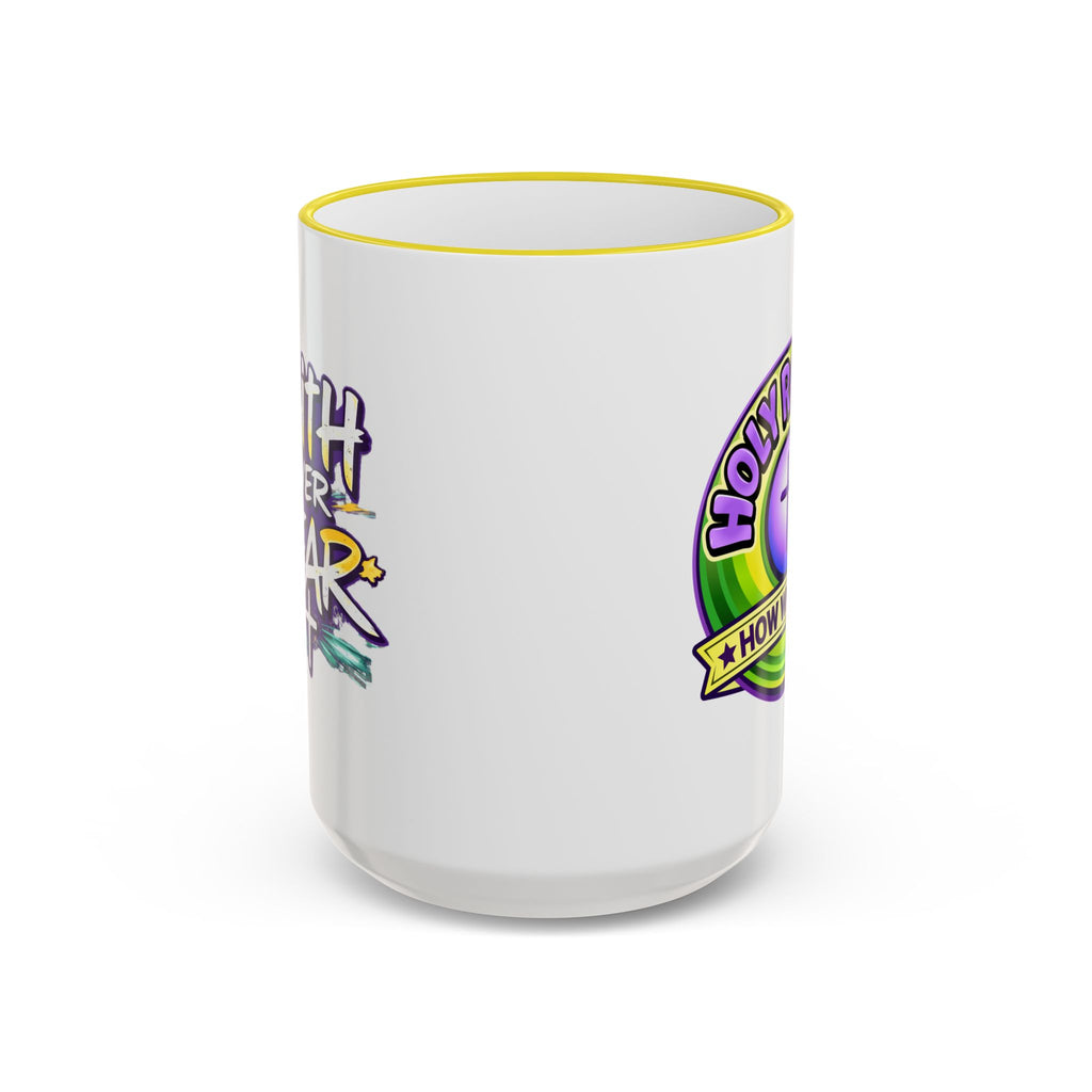 Holy Rollers Christian apparel thumbnail: Copy of Holy Roller Howlbat Logo Mug | Accent Rim & Handle