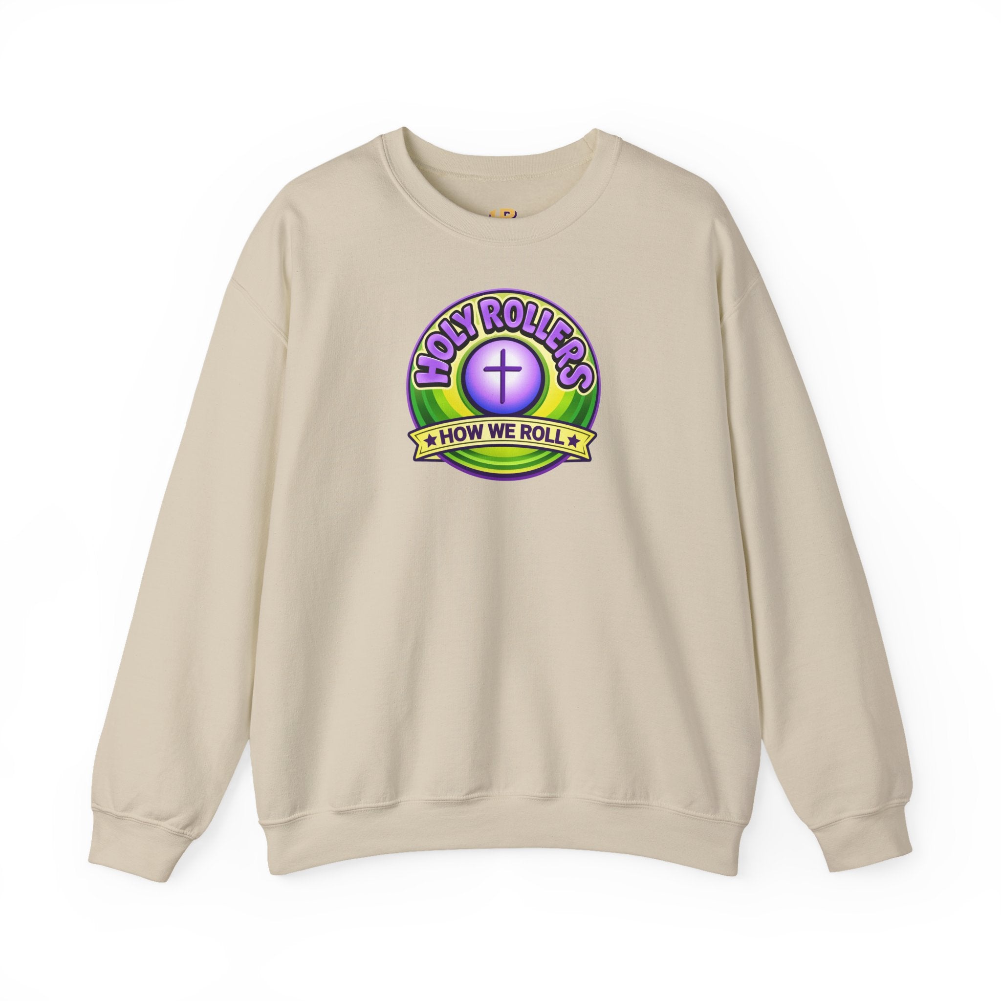 Holy Rollers Christian apparel: Holy Rollers How We Roll sweatshirt | Christian faith crewneck