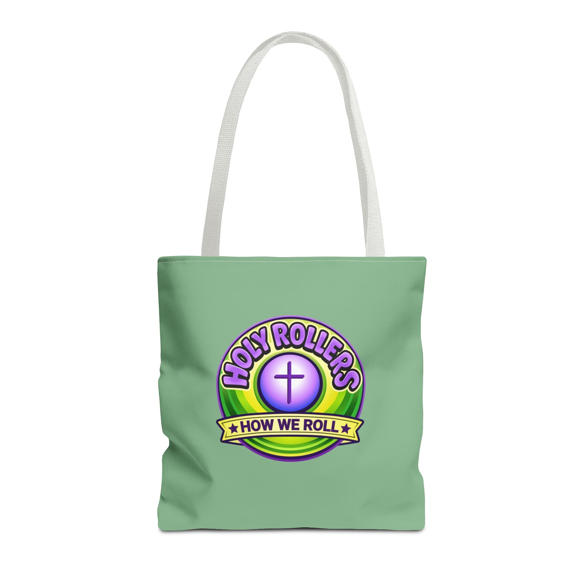 Holy Rollers Christian apparel: Christian Tote Bag — "Rolling in His Promises" / Holy Rollers Design