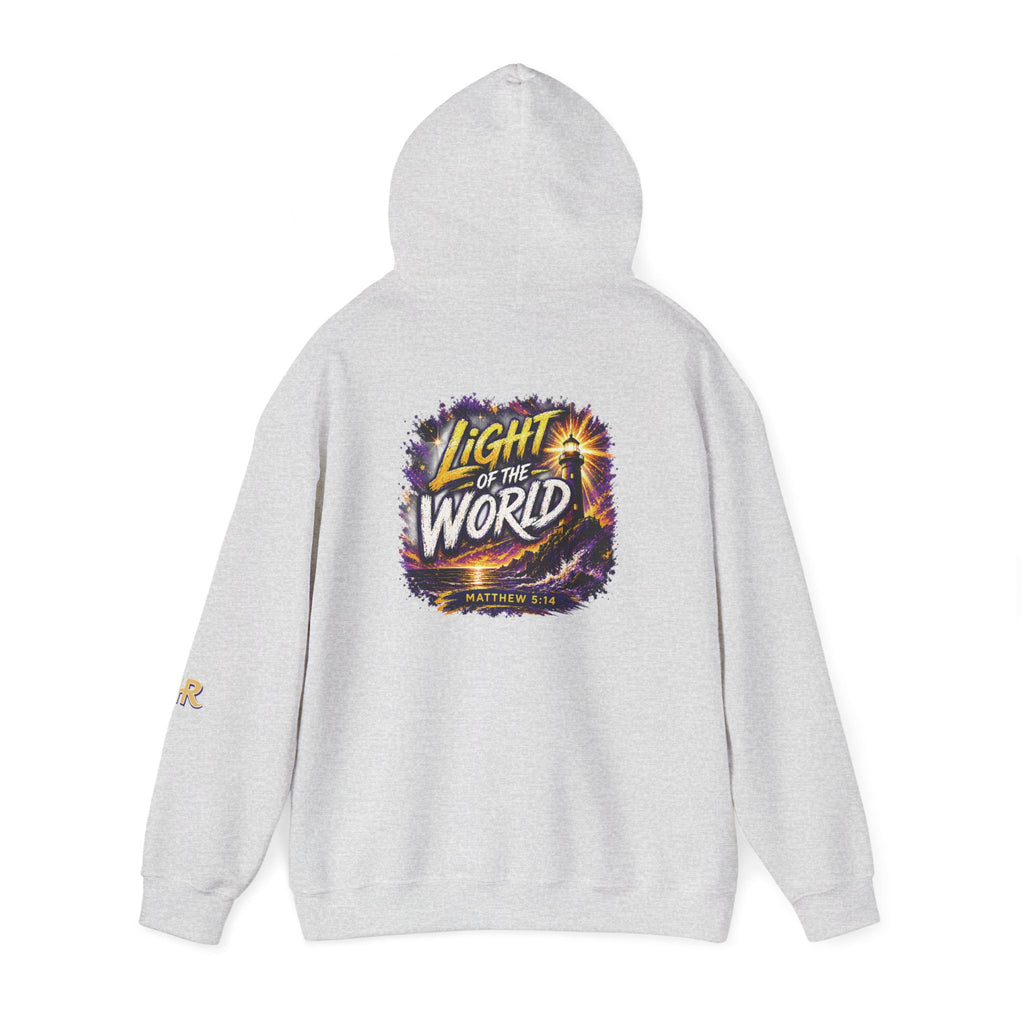 Holy Rollers Christian apparel thumbnail: Holy Rollers "Light of the World" Hoodie — Christian Faith Graphic Pullover