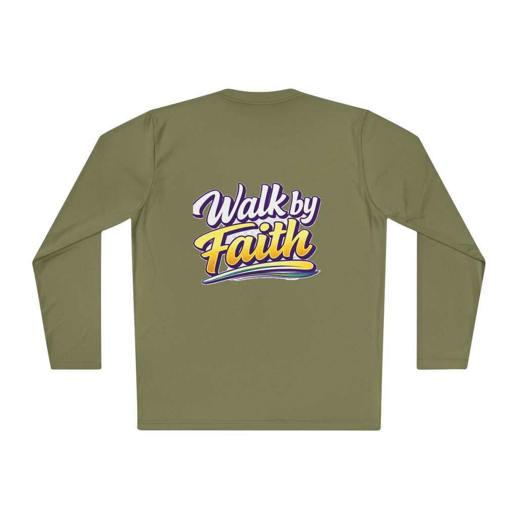 Holy Rollers Christian apparel thumbnail: Holy Rollers graphic long sleeve tee | Walk by Faith design