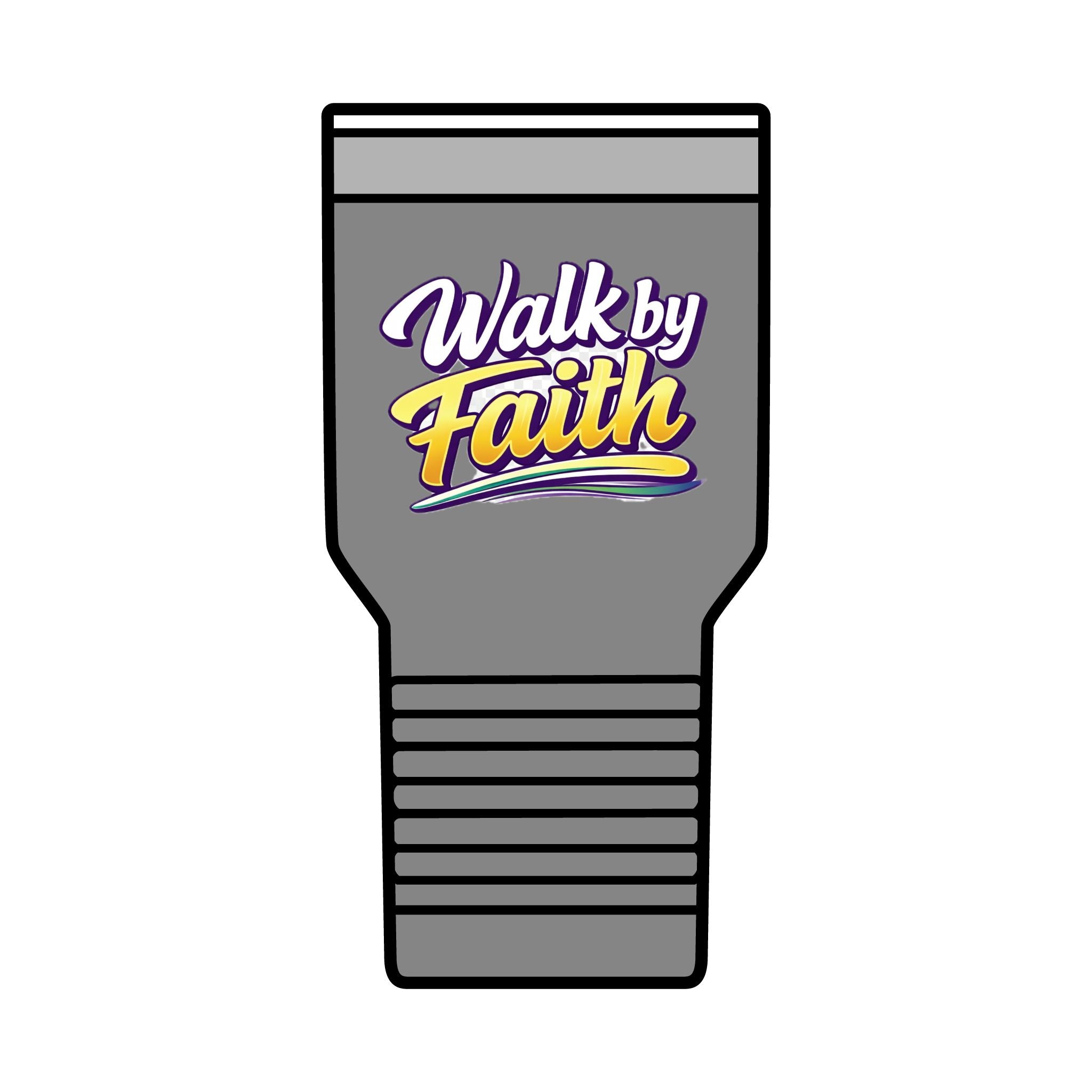 Holy Rollers Christian apparel: Holy Rollers cross logo Insulated Tumbler | Walk by Faith design Tumbler