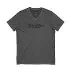 Holy Rollers word-logo t-shirt | Holy Rollers How We Roll V-neck