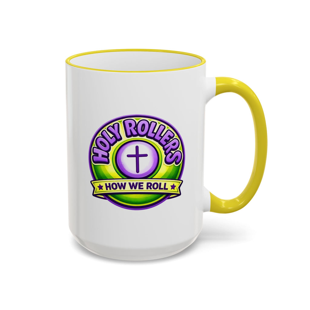 Holy Rollers Christian apparel thumbnail: Holy Roller Howlbat Logo Mug | Accent Rim & Handle