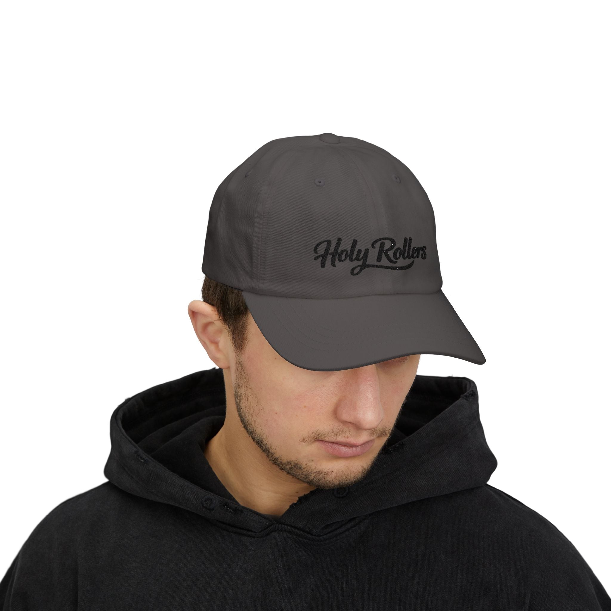 Holy Rollers Christian apparel: Embroidered Holy Rollers Dad Cap — Adjustable Baseball Hat