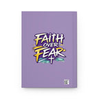 Christian Journal — "Faith Over Fear" Hardcover Notebook (Holy Rollers Design)