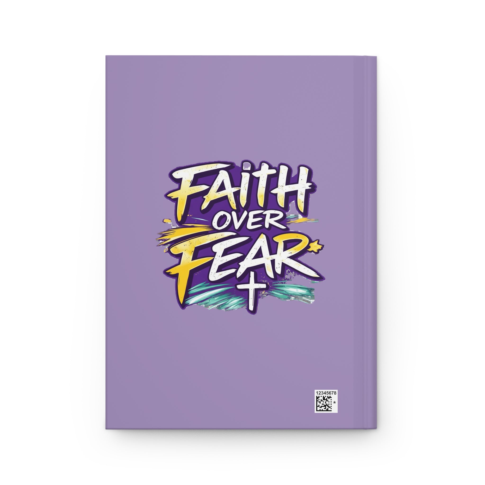 Holy Rollers Christian apparel: Christian Journal — "Faith Over Fear" Hardcover Notebook (Holy Rollers Design)