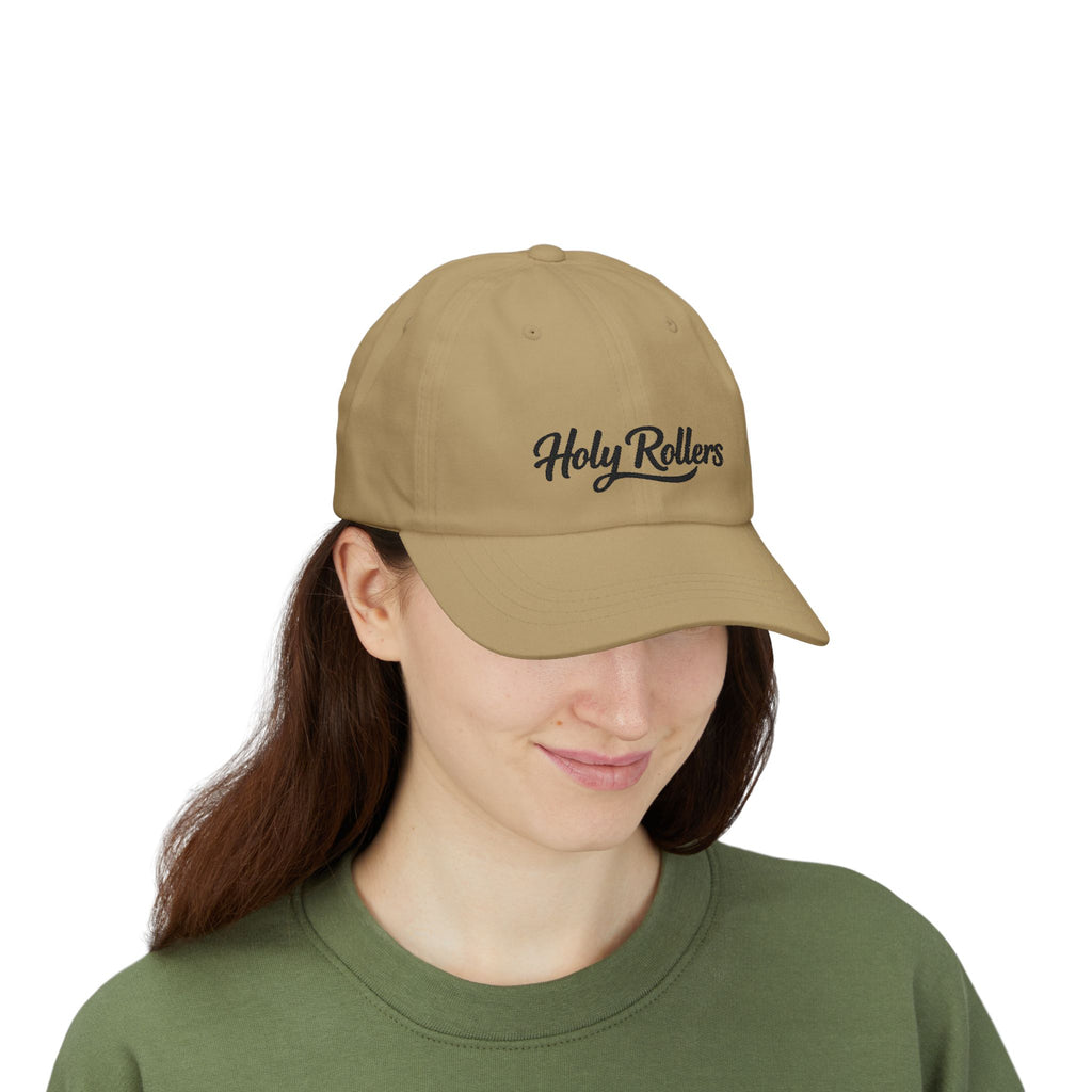Holy Rollers Christian apparel thumbnail: Embroidered Holy Rollers Dad Cap — Adjustable Baseball Hat