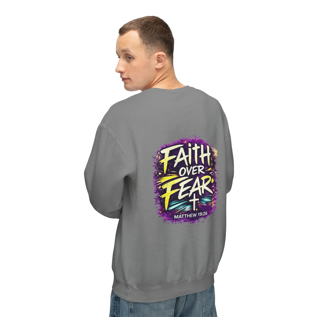 Holy Rollers Christian apparel thumbnail: Holy Rollers Cross logo sweatshirt | Faith Over Fear graphic sweatshirt