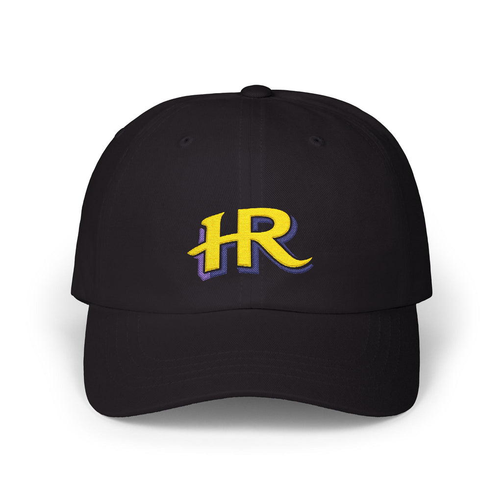 Holy Rollers Christian apparel thumbnail: HR Script Logo Dad Cap | Embroidered Baseball Hat, White Adjustable
