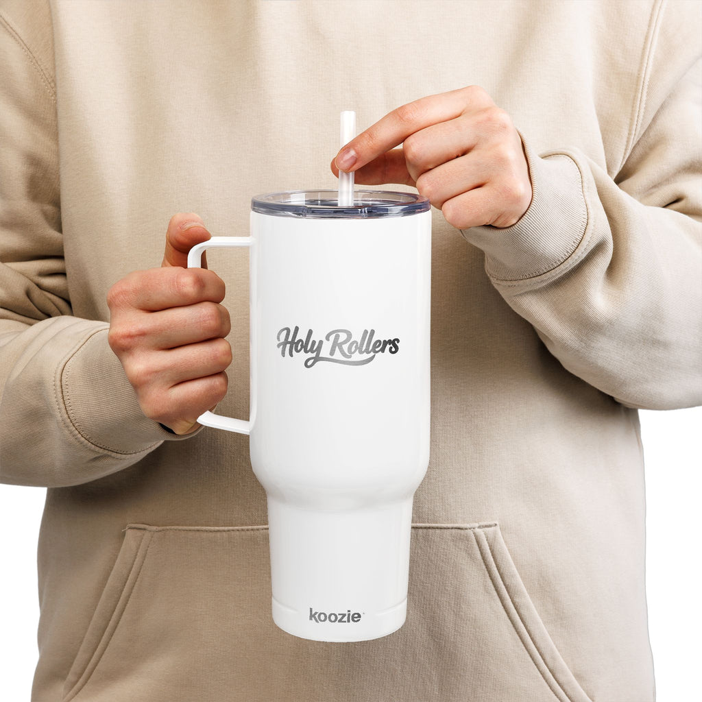 Holy Rollers Christian apparel thumbnail: Holy Rollers Logo Tumbler | 40oz Insulated Travel Mug with Handle