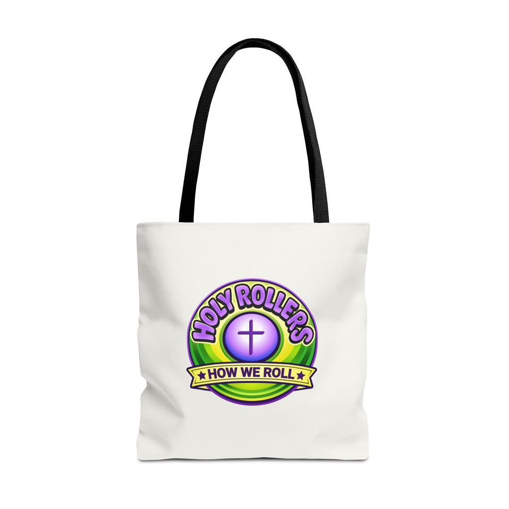 Holy Rollers Christian apparel thumbnail: Christian Tote Bag — "Walk by Faith" / "Holy Rollers" Inspirational Canvas Tote