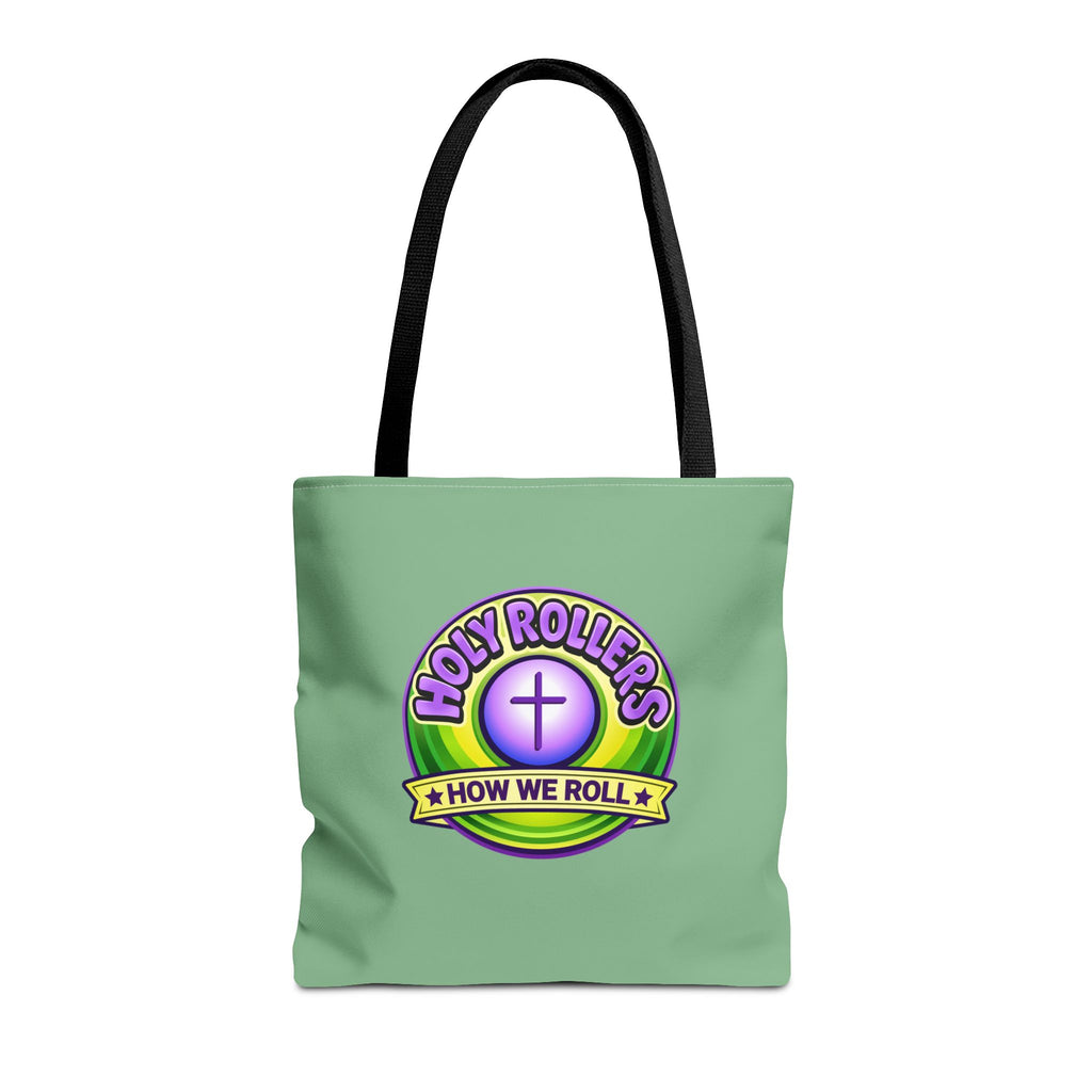 Holy Rollers Christian apparel thumbnail: Christian Tote Bag — "Rolling in His Promises" / Holy Rollers Design