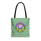 Christian Tote Bag — "Rolling in His Promises" / Holy Rollers Design
