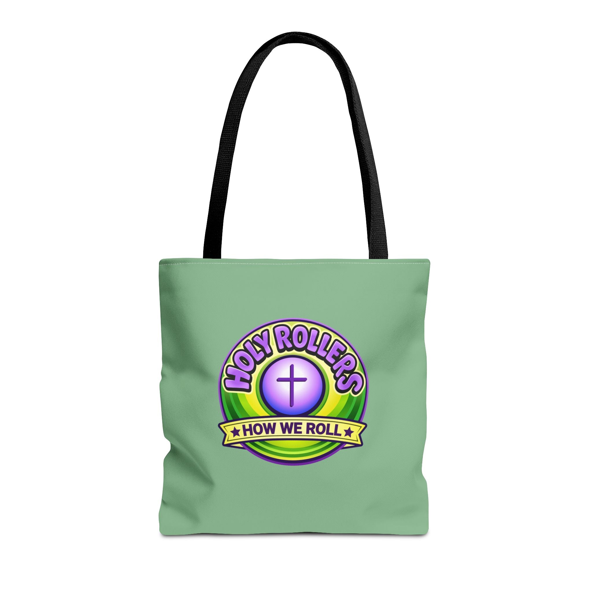Holy Rollers Christian apparel: Christian Tote Bag — "Rolling in His Promises" / Holy Rollers Design