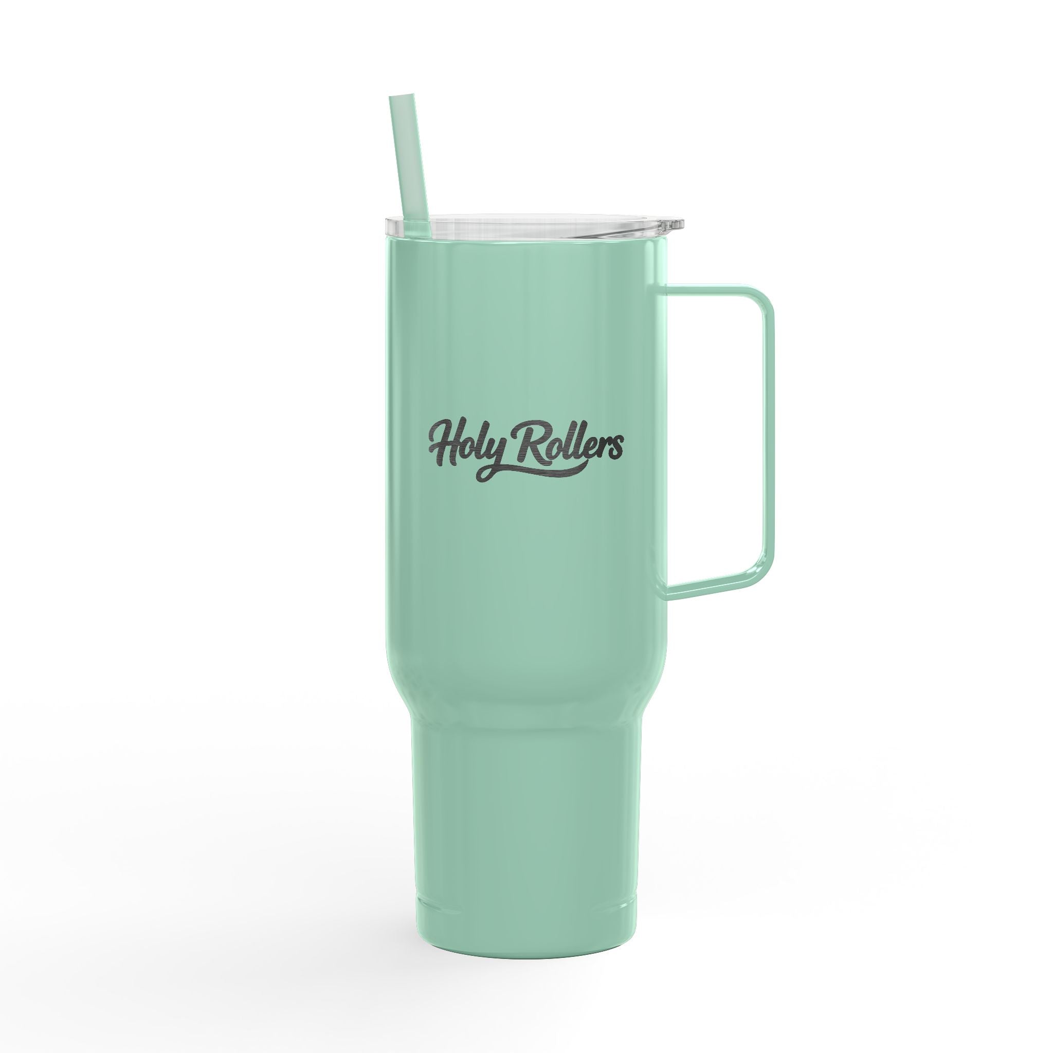 Holy Rollers Christian apparel: Holy Rollers Logo Tumbler | 40oz Insulated Travel Mug with Handle