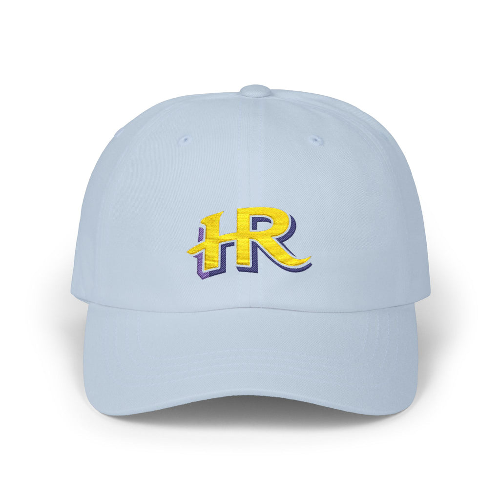 Holy Rollers Christian apparel thumbnail: HR Script Logo Dad Cap | Embroidered Baseball Hat, White Adjustable