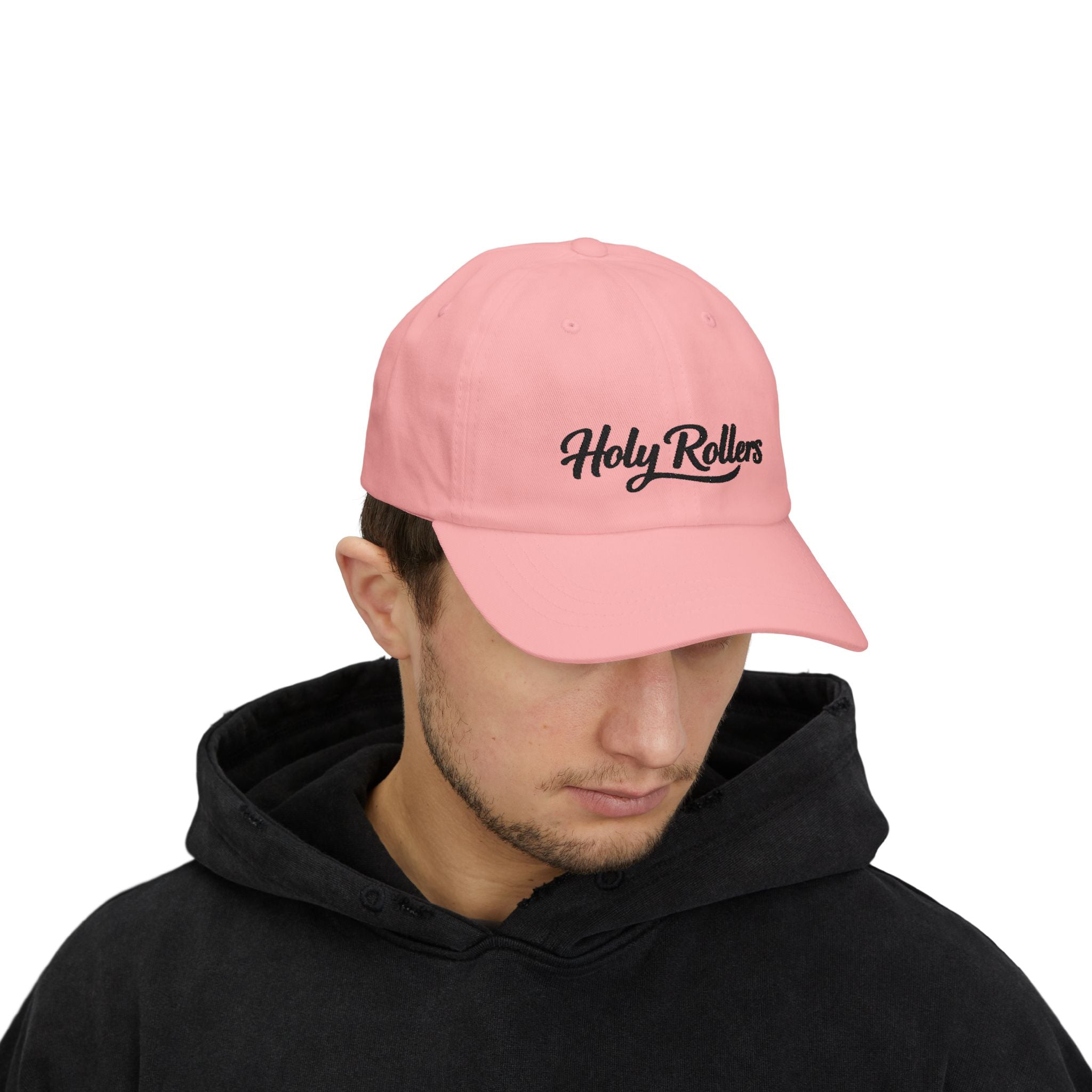 Holy Rollers Christian apparel: Embroidered Holy Rollers Dad Cap — Adjustable Baseball Hat