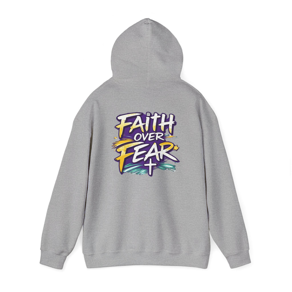 Holy Rollers Christian apparel thumbnail: Faith Over Fear Hoodie — Holy Rollers Inspirational Pullover