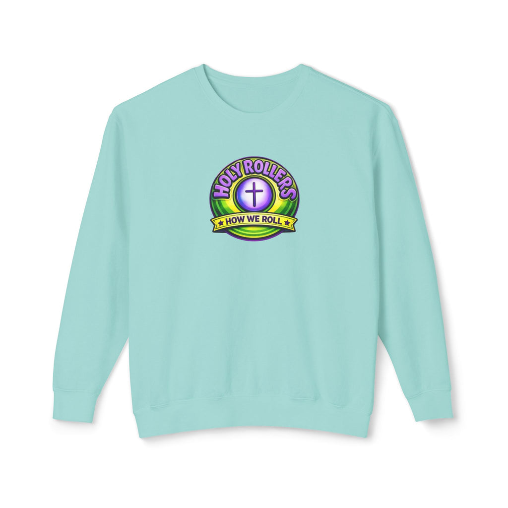 Holy Rollers Christian apparel thumbnail: Holy Rollers Cross logo sweatshirt | Faith Over Fear graphic sweatshirt