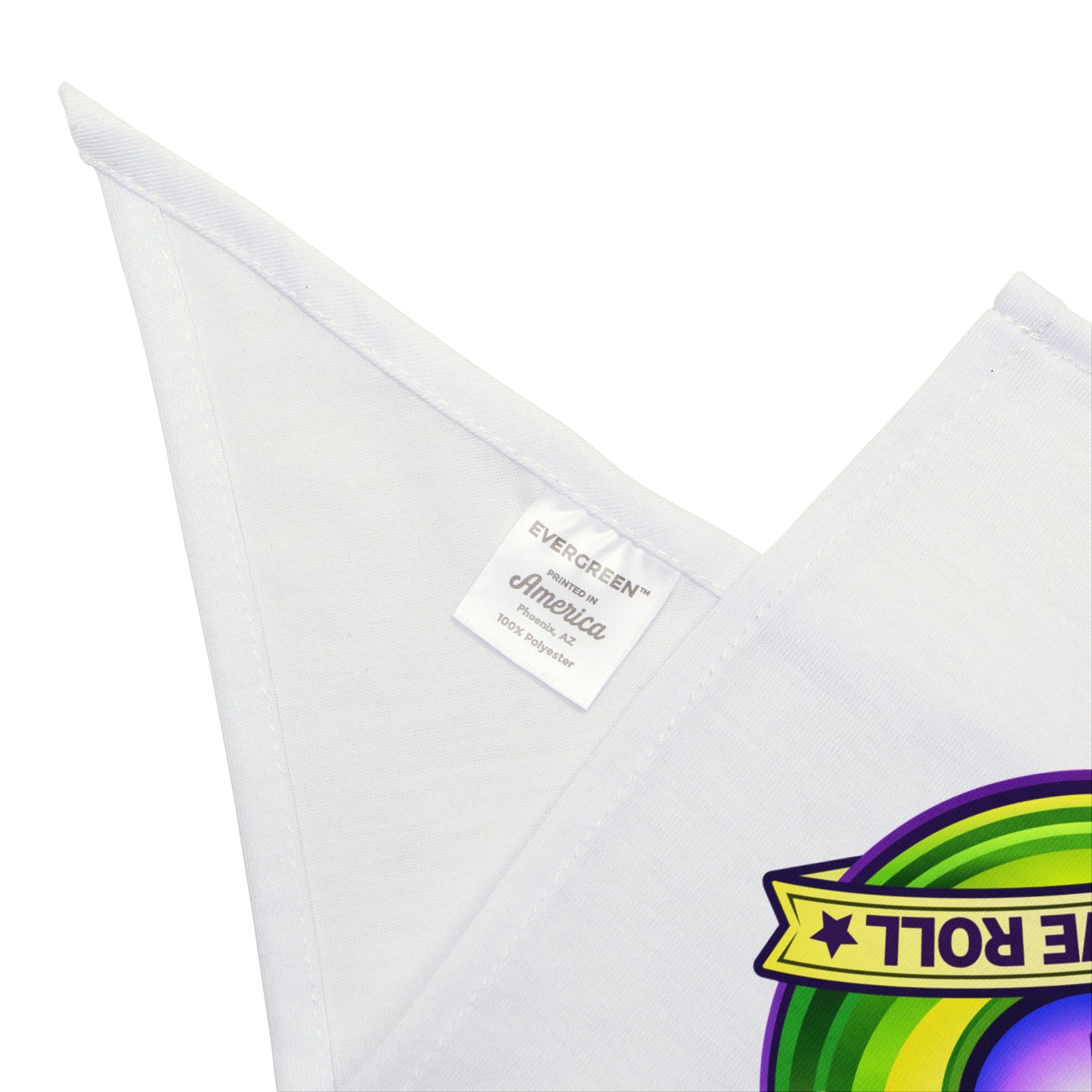 Holy Rollers Christian apparel: Pet Bandana — "Holy Rollers: How We Roll" Purple & Green Logo Dog Bandana