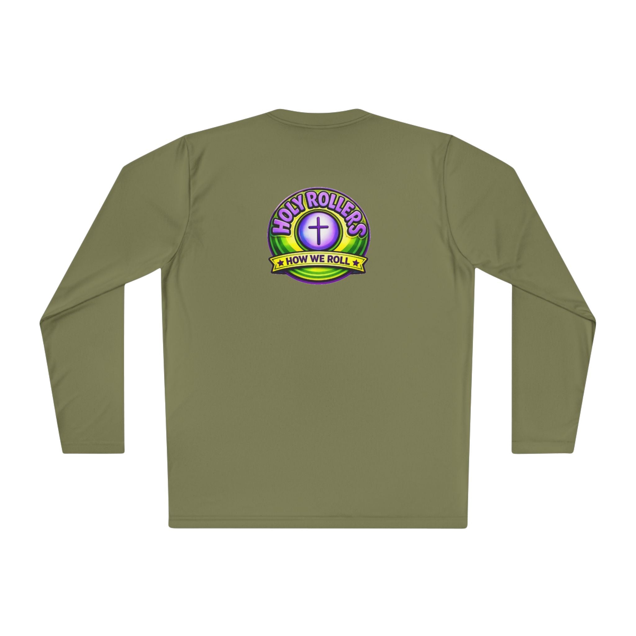 Holy Rollers Christian apparel: Holy Rollers graphic long sleeve tee | How We Roll faith design