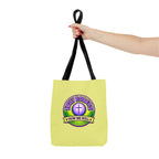 Christian Tote Bag — "Saved By Grace" / "Holy Rollers" Inspirational All-Over Print