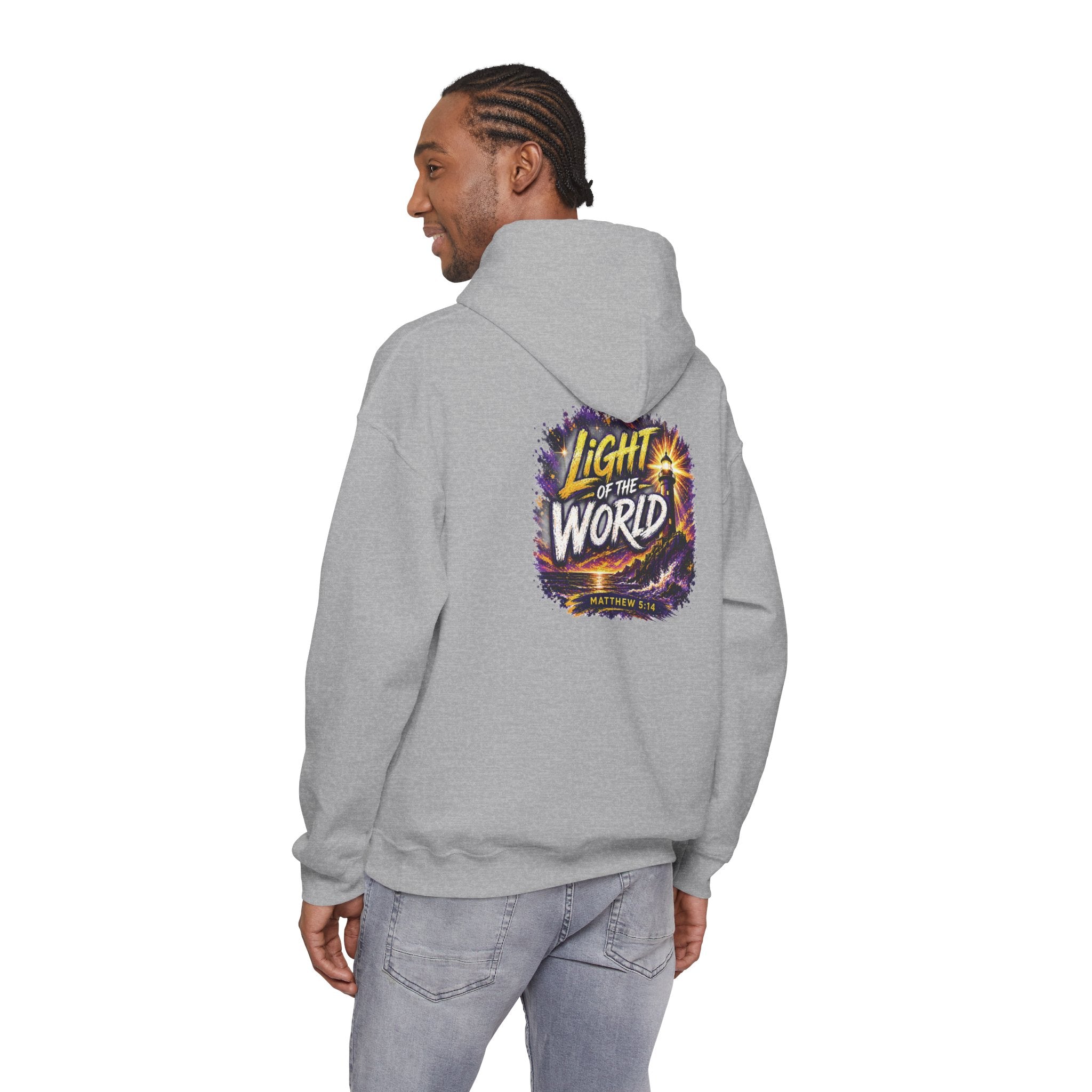Holy Rollers Christian apparel: Holy Rollers "Light of the World" Hoodie — Christian Faith Graphic Pullover