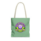Christian Tote Bag — "Rolling in His Promises" / Holy Rollers Design
