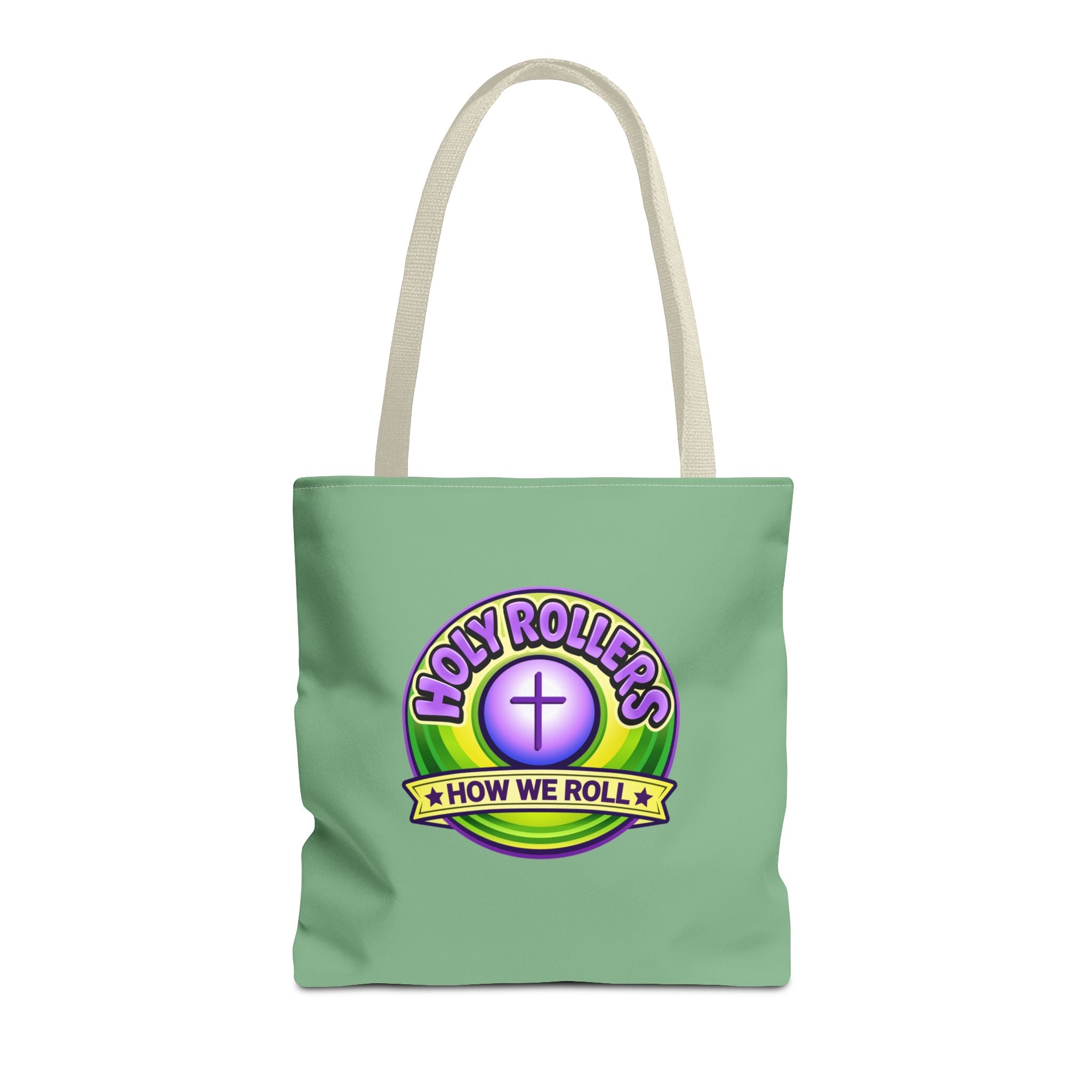 Holy Rollers Christian apparel: Christian Tote Bag — "Rolling in His Promises" / Holy Rollers Design