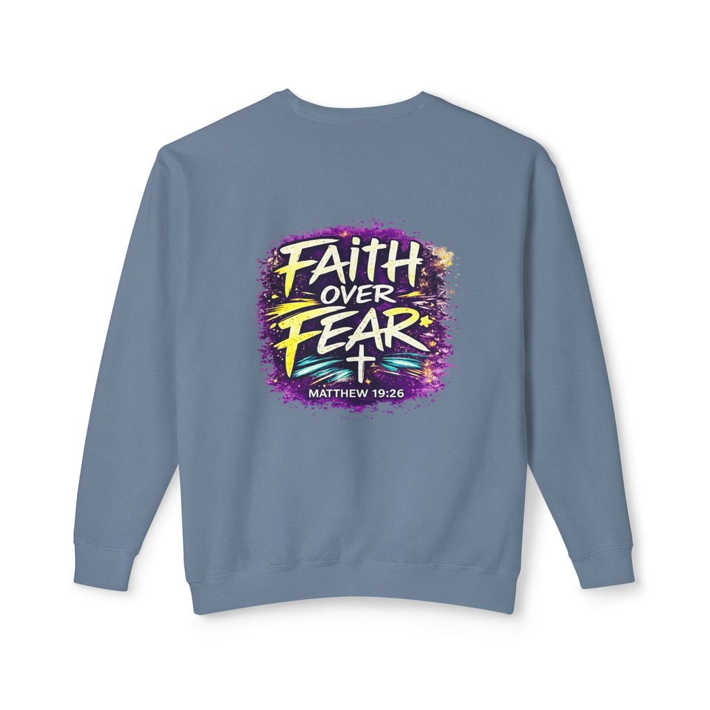 Holy Rollers Christian apparel thumbnail: Holy Rollers Cross logo sweatshirt | Faith Over Fear graphic sweatshirt