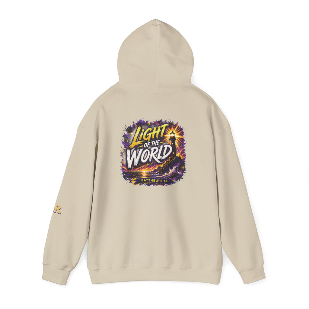 Holy Rollers Christian apparel thumbnail: Holy Rollers "Light of the World" Hoodie — Christian Faith Graphic Pullover