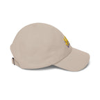 HR Script Logo Dad Cap | Embroidered Baseball Hat, White Adjustable