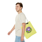Christian Tote Bag — "Saved By Grace" / "Holy Rollers" Inspirational All-Over Print