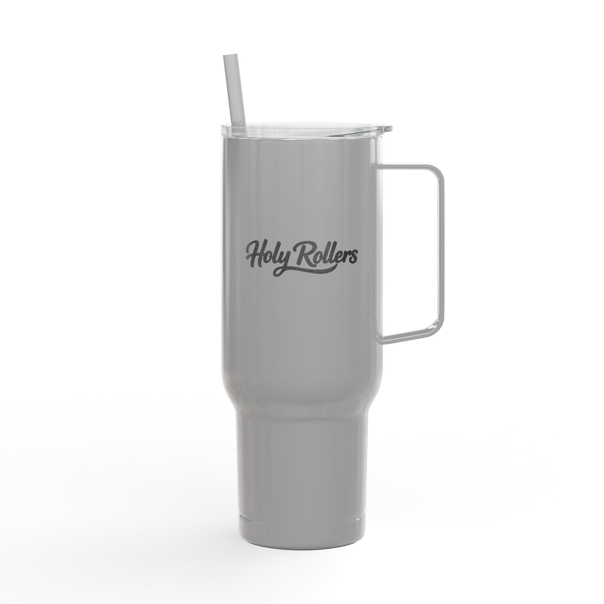 Holy Rollers Christian apparel: Holy Reign Script Logo Tumbler | 40oz Insulated Travel Mug