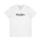 Holy Rollers word-logo t-shirt | Holy Rollers How We Roll V-neck