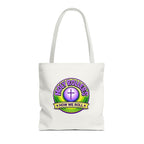 Christian Tote Bag — "Walk by Faith" / "Holy Rollers" Inspirational Canvas Tote