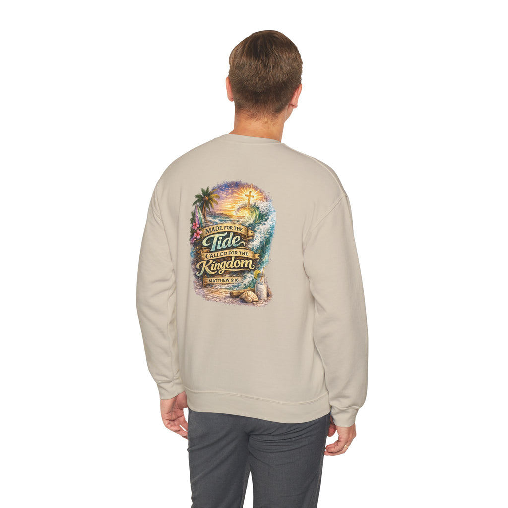 Holy Rollers Christian apparel thumbnail: Holy Rollers Sweatshirt — "Made for the Tide, Called for the Kingdom" Christian Crewneck