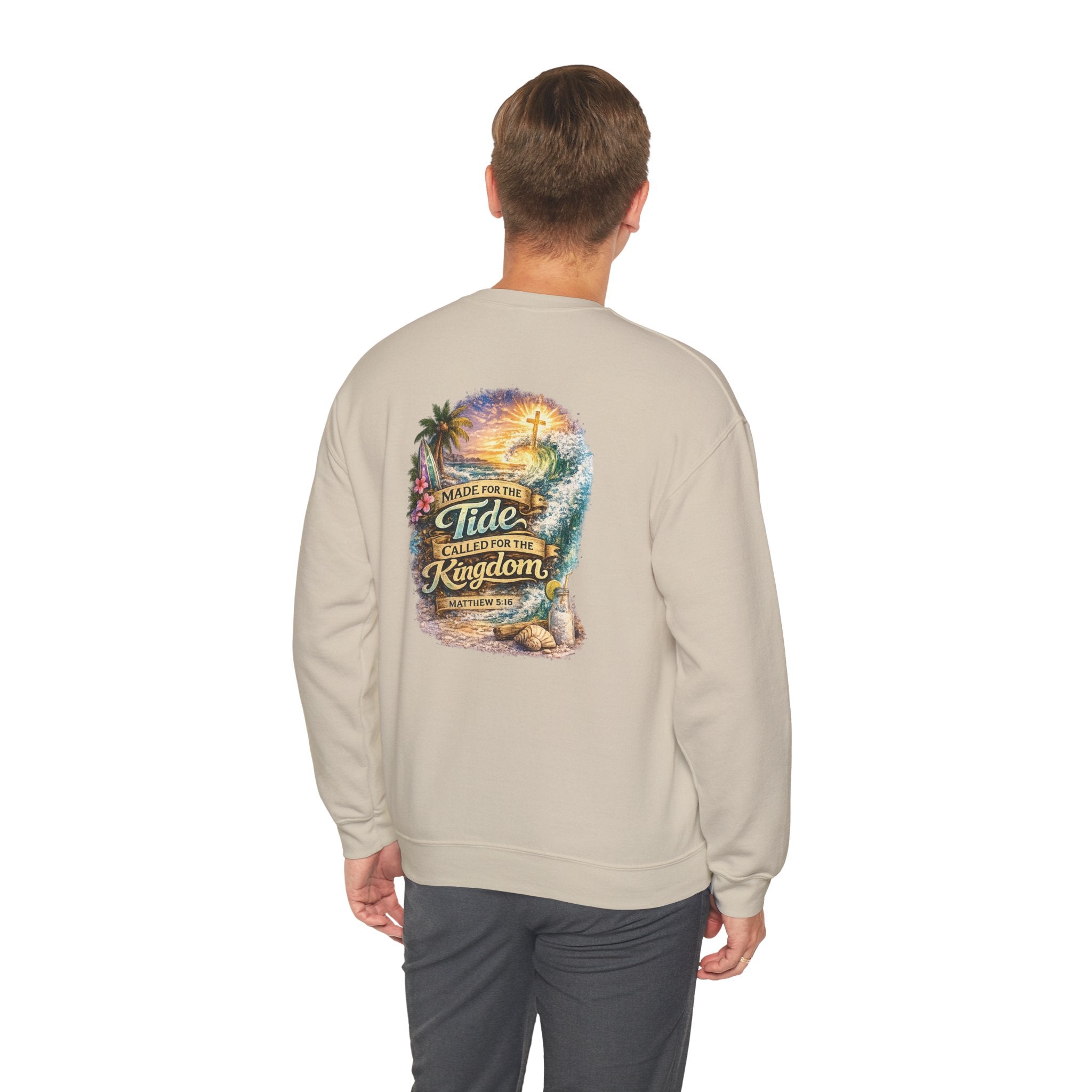 Holy Rollers Christian apparel: Holy Rollers Sweatshirt — "Made for the Tide, Called for the Kingdom" Christian Crewneck