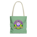 Christian Tote Bag — "Rolling in His Promises" / Holy Rollers Design