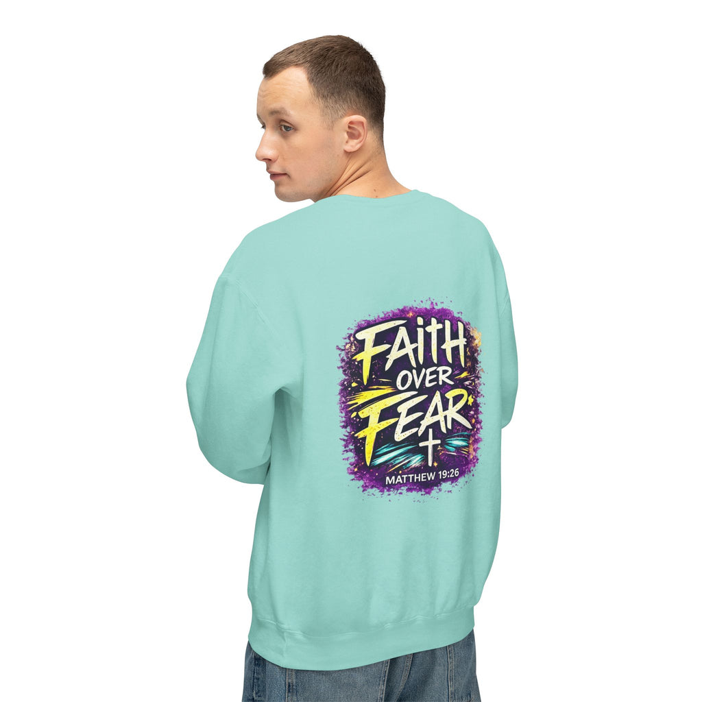 Holy Rollers Christian apparel thumbnail: Holy Rollers Cross logo sweatshirt | Faith Over Fear graphic sweatshirt