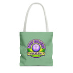 Christian Tote Bag — "Rolling in His Promises" / Holy Rollers Design
