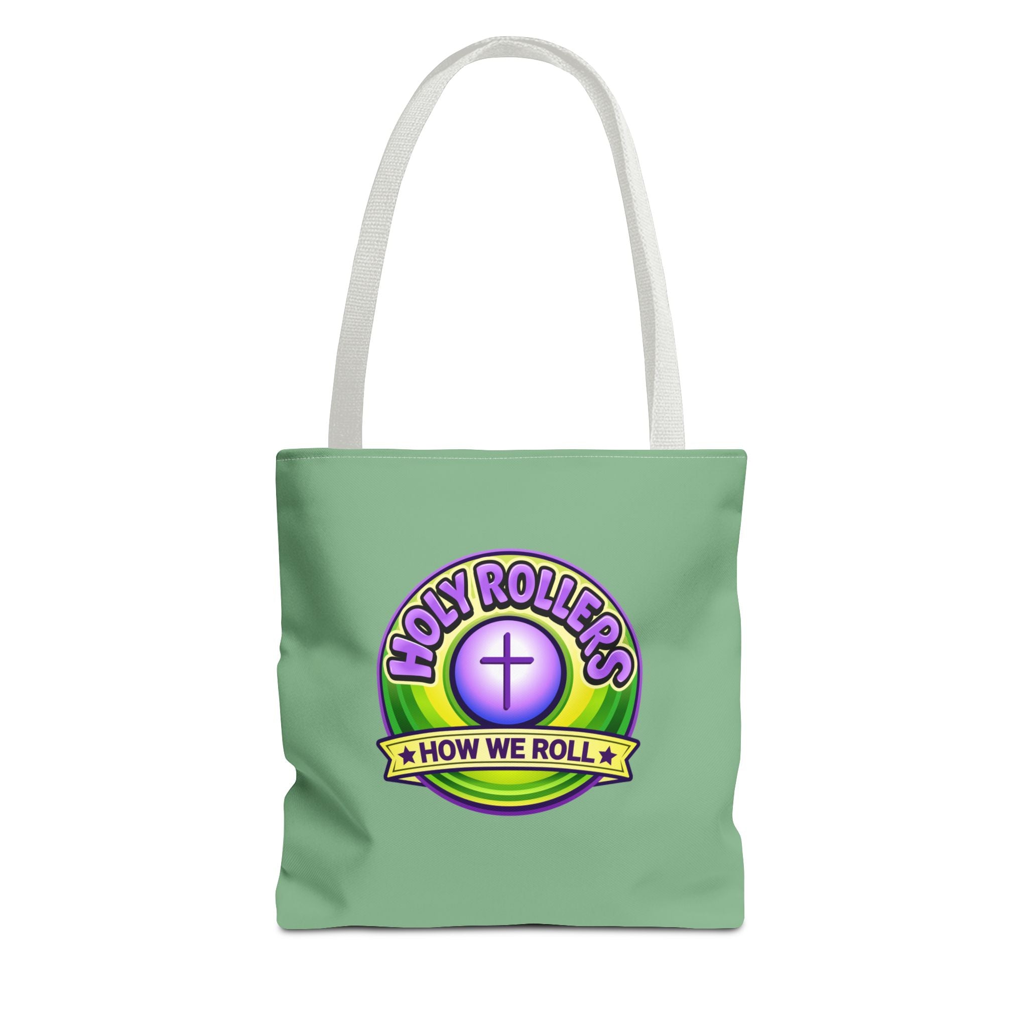 Holy Rollers Christian apparel: Christian Tote Bag — "Rolling in His Promises" / Holy Rollers Design