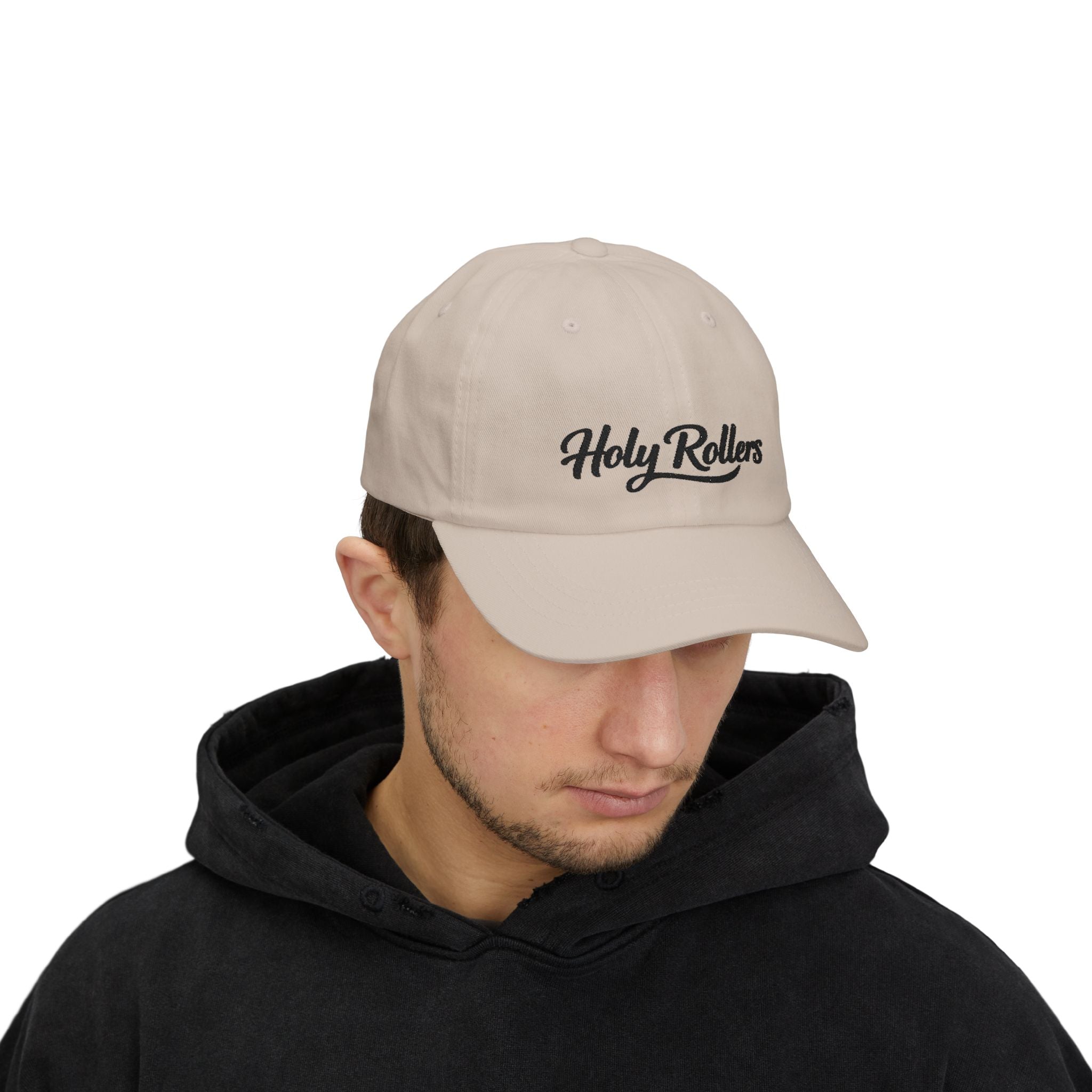 Holy Rollers Christian apparel: Embroidered Holy Rollers Dad Cap — Adjustable Baseball Hat