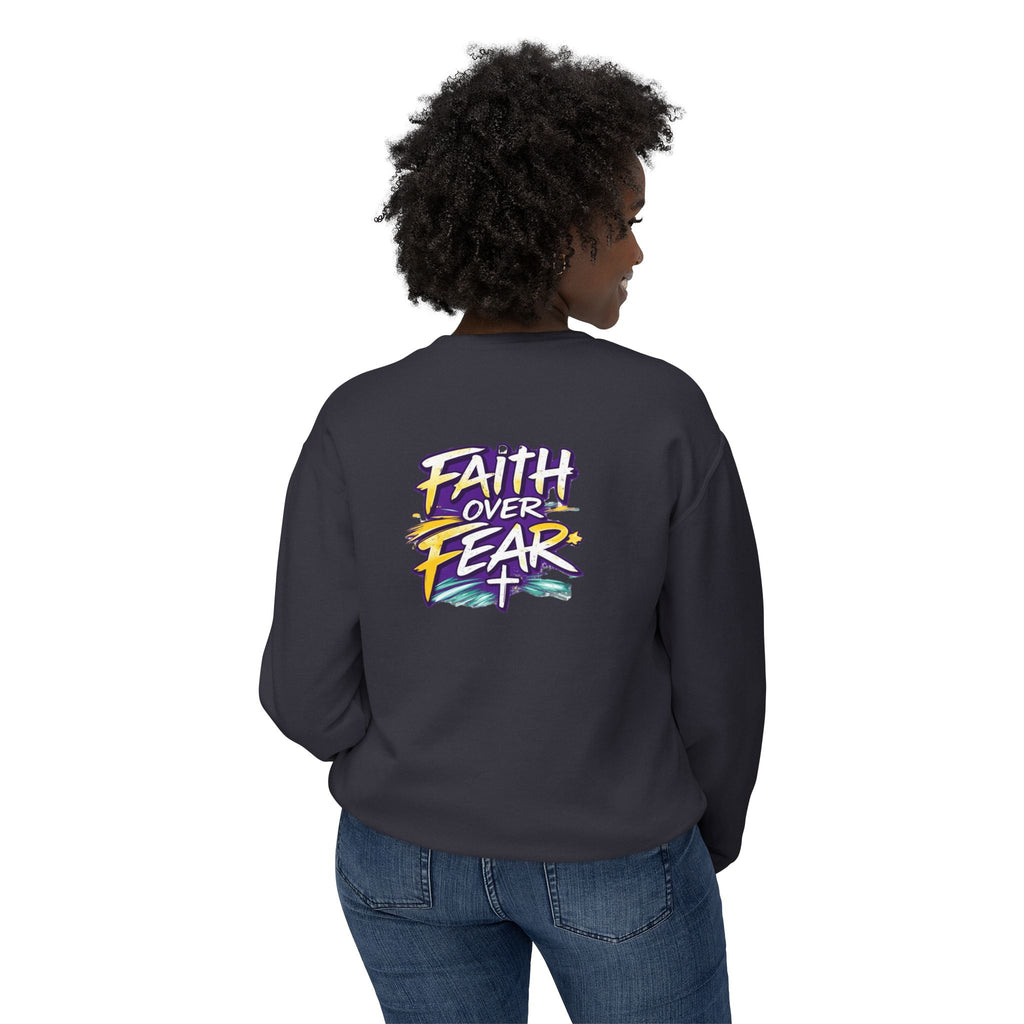 Holy Rollers Christian apparel thumbnail: Holy Rollers Cross logo sweatshirt | Faith Over Fear graphic sweatshirt