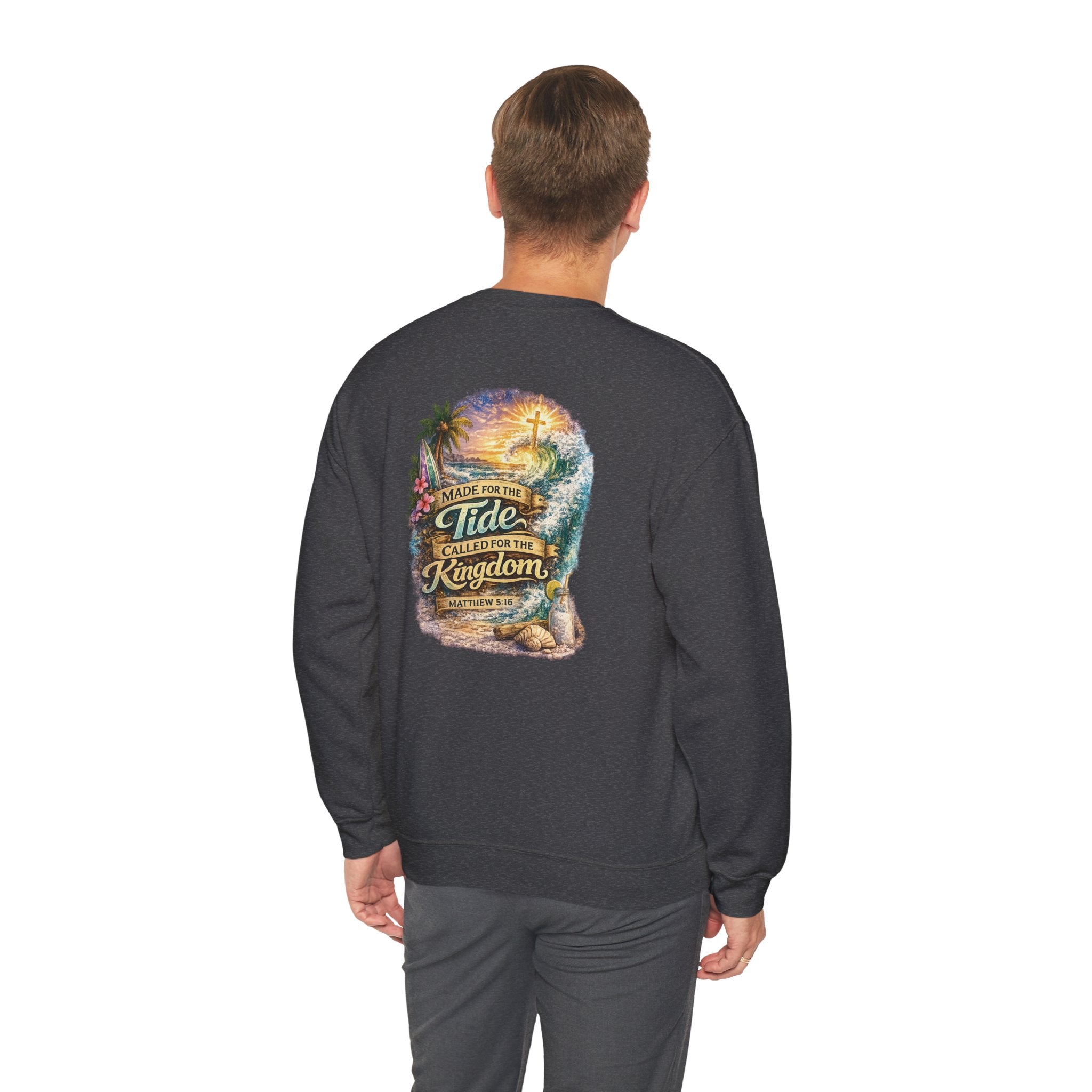 Holy Rollers Christian apparel: Holy Rollers Sweatshirt — "Made for the Tide, Called for the Kingdom" Christian Crewneck
