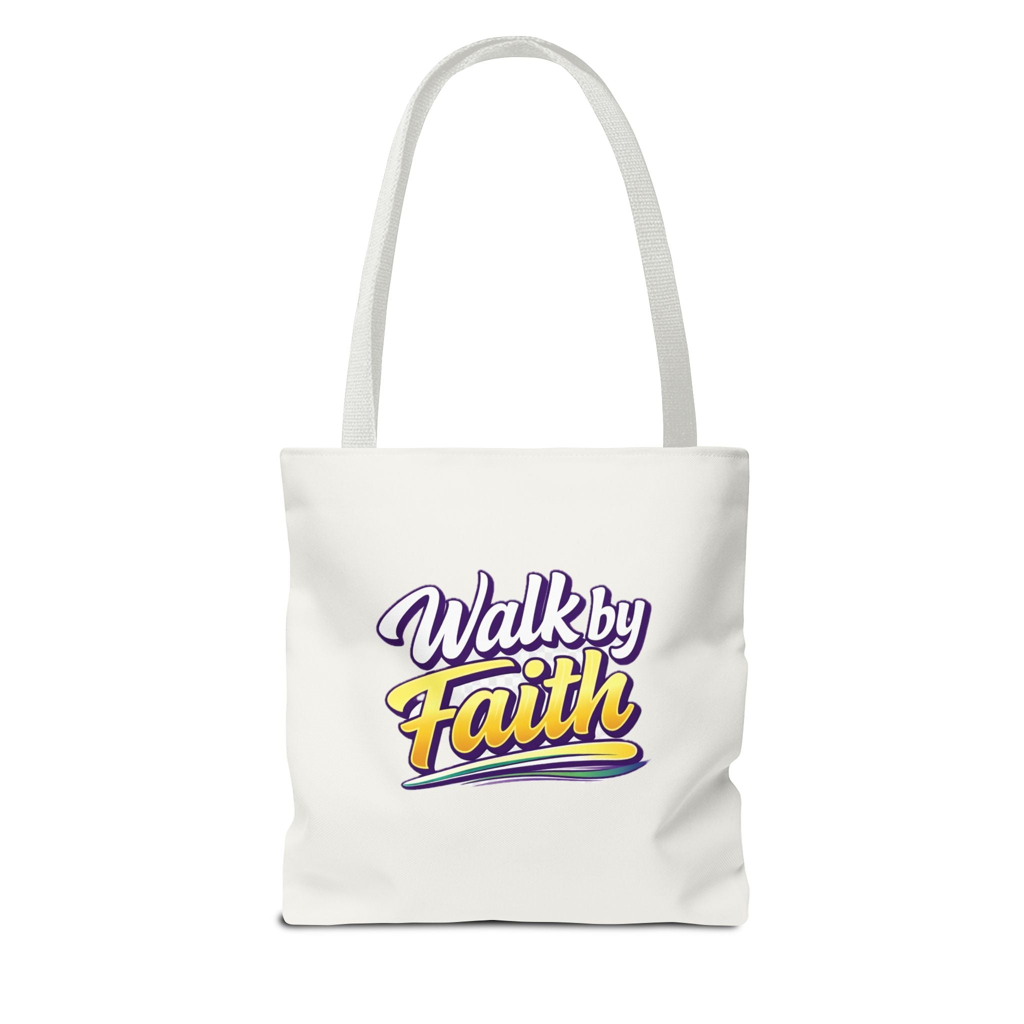 Holy Rollers Christian apparel: Christian Tote Bag — "Walk by Faith" / "Holy Rollers" Inspirational Canvas Tote