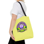 Christian Tote Bag — "Saved By Grace" / "Holy Rollers" Inspirational All-Over Print